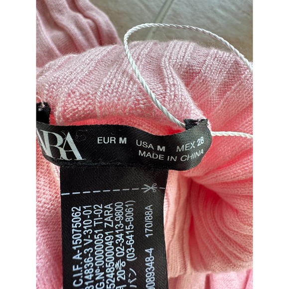Zara -NWOT- Mock-neck BodySuit Pink size‎ M - Picture 5 of 7